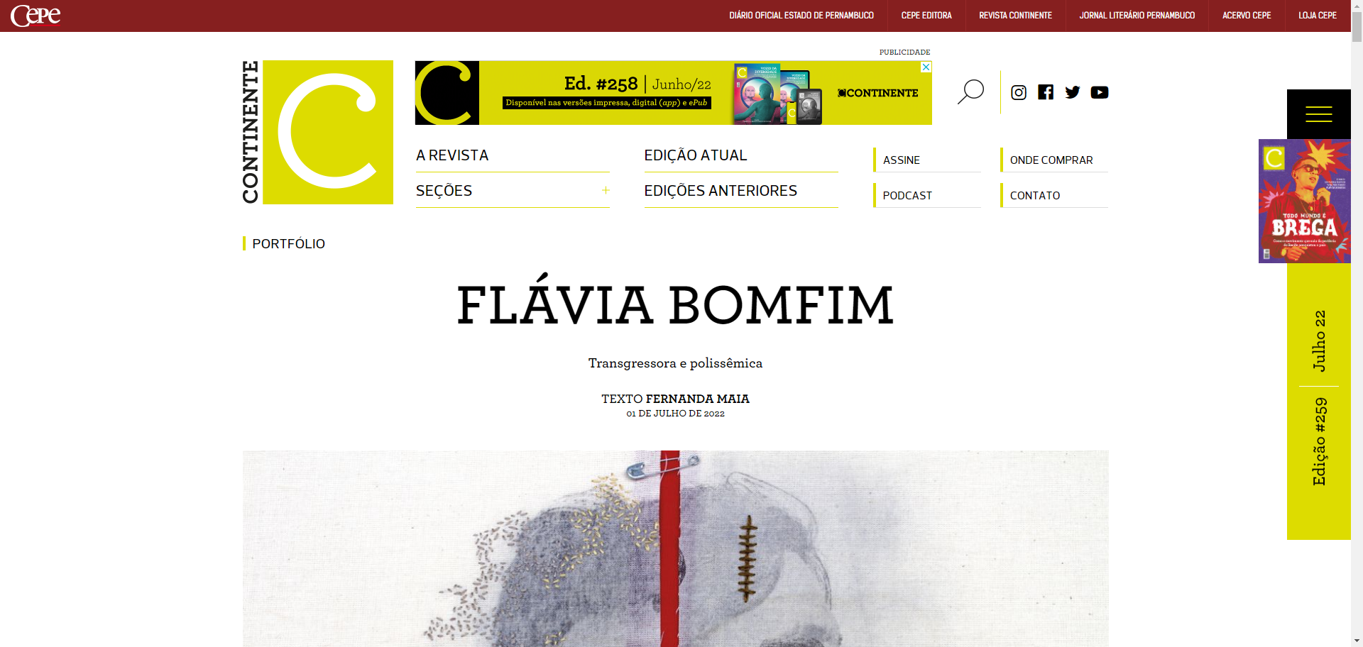 Flávia Bomfim | Portfólio | jan. 2018, Edição 126 |  Revista Continente